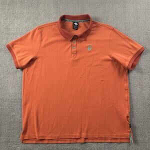 Outdoor Afro REI Polo Shirt Adult Extra Large Orange Short Sleeve Casual Men's